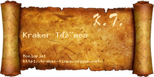 Kraker Tímea névjegykártya